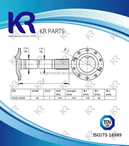 Aks Mili Arka Sol Sağ 42311-26290 toyota HIACE 2 KDFTV 2005-2014