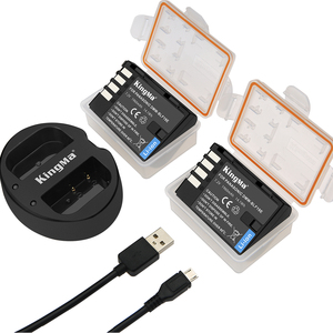 แบตเตอรี่ลิเธียมไอออน KingMa DMW-BLF19 สำหรับกล้อง Lumix <span class=keywords><strong>DMC</strong></span>-GH3 GH3A <span class=keywords><strong>GH4</strong></span> พร้อมที่ชาร์จคู่ - Product Image 1