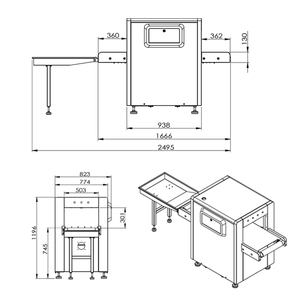 Internationale Standaard Scanner Beveiligingsapparatuur X Ray Bagagecontrole Voor Luchthavenbagage-Inspectie - Product Image 4
