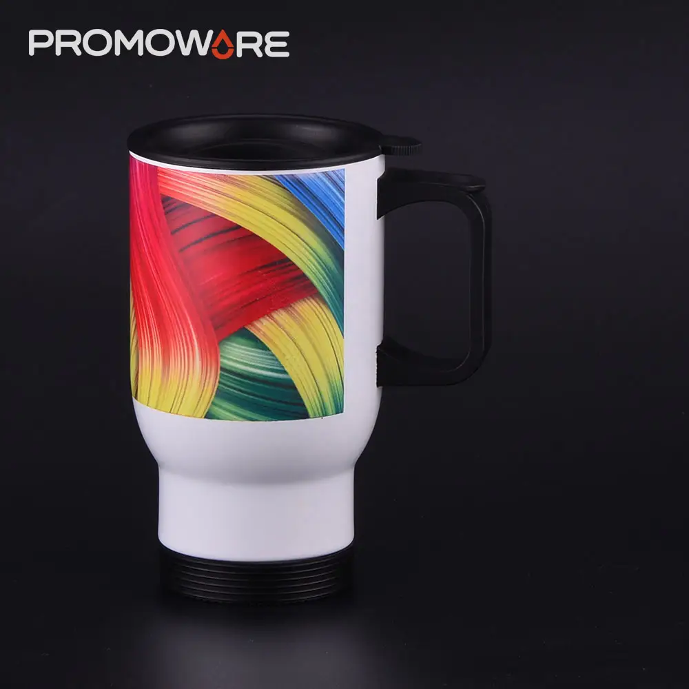 Bán Buôn Đôi Tường Blanks Đồng Bằng Trắng Cốc Cà Phê Thép Không Gỉ Thăng Hoa Polymer Travel Mug Nhà Máy Cho Thăng Hoa