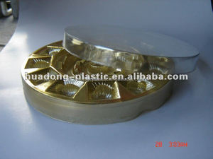 Customized Golden Chocolate/Cake Plastic Blister Packing Tray/Box Container