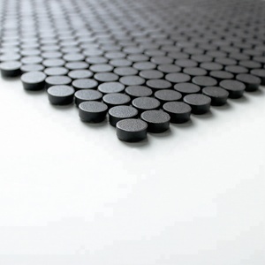 Non-slip Tiny Penny Shape Vòng Phòng Tắm Vòi Sen Tầng Matte Đen Micro Không Tráng Men Gạch Mosaic - Product Image 3