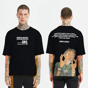 Nuevo Camiseta de manga corta de Hip hop de la calle de moda de la ropa de los hombres más tamaño cayó