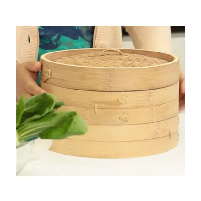 Pasokan Langsung dari Pabrik Serbaguna Bambu Portabel Makanan Komersial Dumpling Steamer Filipina