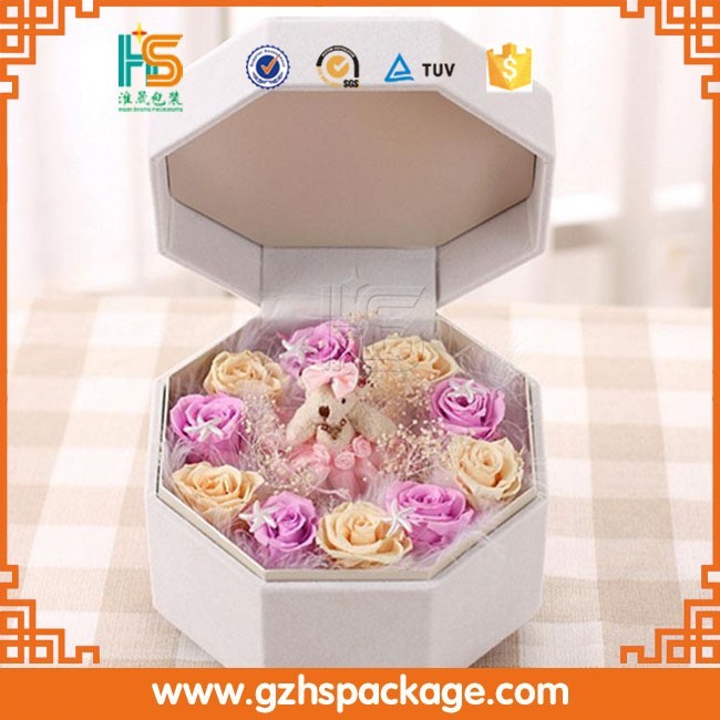 2014 diseño de Encargo de lujo flor tubo de Papel cajas de envío/ramo de flores cajas En Guangzhou