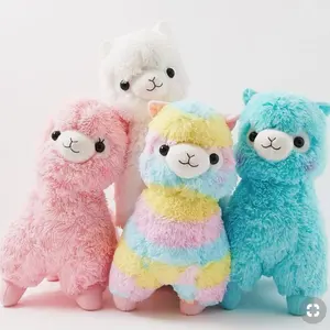 レインボーアルパカぬいぐるみ羊のおもちゃ日本の柔らかいぬいぐるみアルパカソ赤ちゃんぬいぐるみアルパカギフト