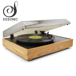 Gramophone en bois classique, lecteur de disques vinyles, tourne-disque avec plateau de taille standard et fonction de retour automatique, fabrication en usine 2019 - Product Image 5