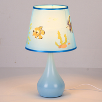 Lampe de table pour enfants en forme de dessin animé, abat-jour en tissu doux, veilleuse de chevet pour chambre de garçons et de filles
