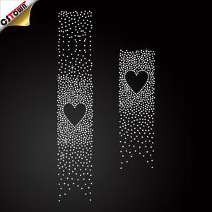 En gros Forme De Coeur Arc Strass Transfert de Bande Faite Sur Commande - Product Image 2