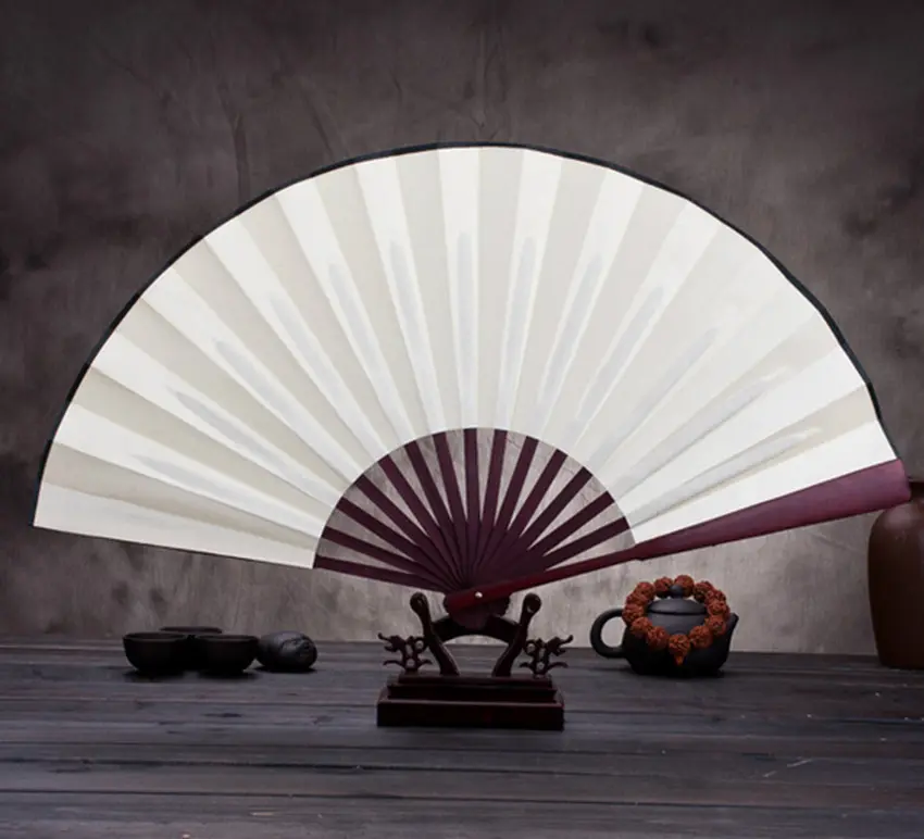 Promotie gift bamboe custom gedrukt papier folding ventilator