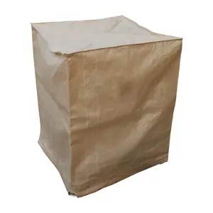 PP container bag beige color packing for lime and waste safety factor 5:1 bulk big jumbo super sacks