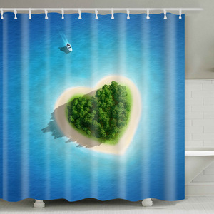 DaiRui <strong>Cheap</strong> Hookless Polyester Digital Print Bath Room <strong>Curtain</strong> Set 3D Print <strong>Shower</strong> <strong>Curtain</strong> - Product Image 2