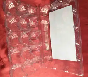 Heißer verkauf custom größe transparent kunststoff clamshell blister verpackung boxen für eier