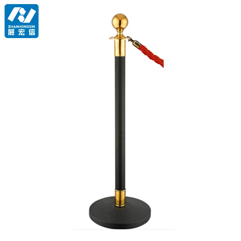 Klassieke Bal Top Metal Gold Wachtrij Stanchion Berichten Barricade