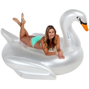 Đồ Chơi Bãi Biển Inflatable Pearl <span class=keywords><strong>White</strong></span> Swan <span class=keywords><strong>Pool</strong></span> Float Đối Với Đảng Thể Thao Dưới Nước - Product Image 1