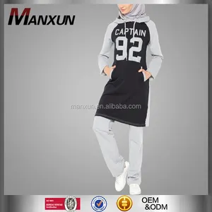 Conjunto de ropa deportiva para correr, Hijab musulmán suelto con