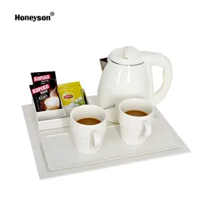 electric kettle with timer/hotel amenities stainless steel electric water kettle tray set for hotel room