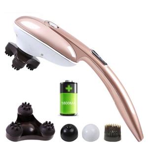 Masajeador Corporal Inalámbrico de Mano LY-638A, Martillo de Masaje con Proceso de Pintura de Piano, con Vibrador de Luz Roja para Masaje Corporal - Product Image 1