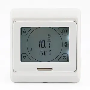 230 voltios 16A pantalla táctil programable habitación termostato de control de temperatura para la caldera combi