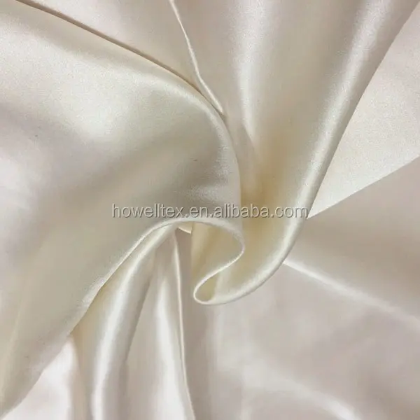 100% الحرير الخالص الحرير 19 مللي متر 44 "114 سنتيمتر 14101 قماش الساتان الأبيض ابيض PFD لصناعة الملابس وشاح