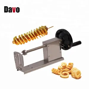 Komersial Kentang Spiral Chip Cutter Spiral Mesin Pemotong Kentang