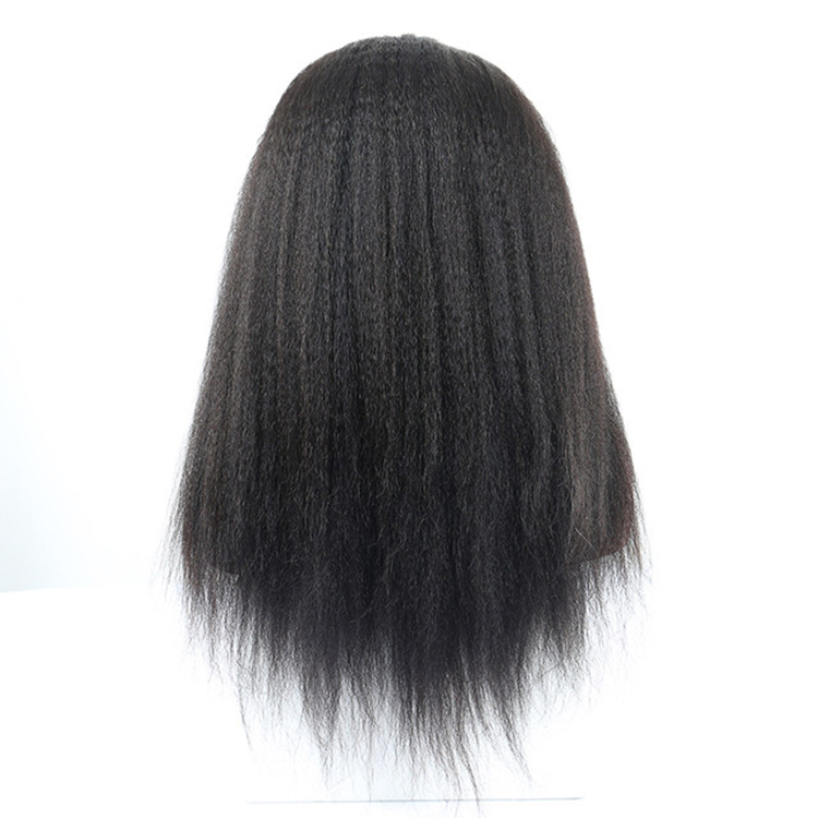 Virgen rizado pelucas de pelo Real cabello humano peruano Yaki pelucas Popular la peluca delantera de encaje