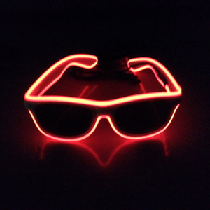 Nuevos productos 2025 gafas de sol de plástico multicolor EL Light up para gafas de neón de fiesta de baile - Product Image 2