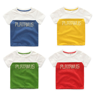 Camiseta <span class=keywords><strong>de</strong></span> cuello redondo colorida para bebés, venta al por mayor, compras en línea chinas <span class=keywords><strong>de</strong></span> verano - Product Image 1