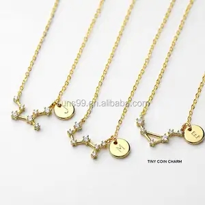 Perhiasan Zodiak Hadiah Perhiasan Celestial Wanita Hadiah Kakak Kalung Zodiak Zodiak