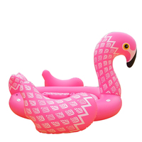 Flotteur gonflable en plastique personnalisé, flamant rose gonflable flottant sur l'eau