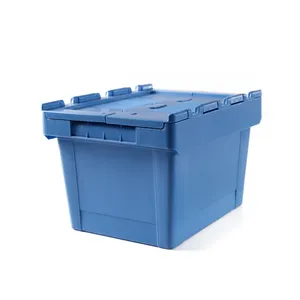 600x400x330mm塑料移动盒塑料板条箱保护产品免受污染，回火明显密封阻止盗窃实心盒CJ