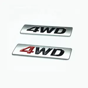 3D Letter Metal Emblem 4WD Badge for All Four Wheel Drive Off Road SUV Auto