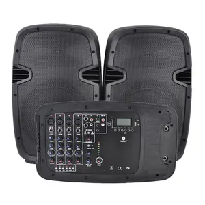 Accuracy Pro Audio PML10SMMK-BT-KIT 300W Outdoor PA Speaker System 150W Active Studio Monitors 12-Inch Plastic DJ Speakers