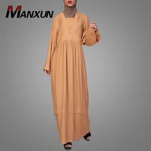 Базовый простой стиль абайя платье турецкое абайя для мусульманских женщин Повседневное платье Дубай кабайя Исламская одежда