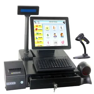 Wholesale 15 Inch Windows Touch Screen cash register pos machine System Full Set For Grocery Store Order System