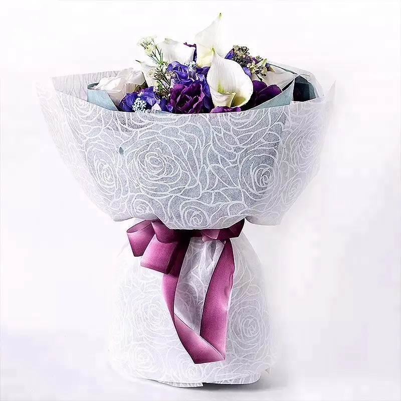 Buquê de flores de tecido não tecidos, papel de embrulho de flores