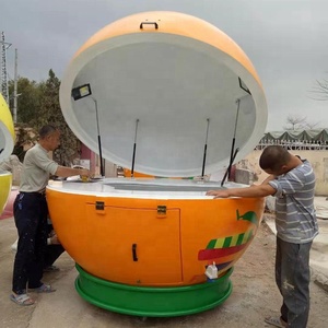 Remolque de Comida Portátil de Fibra de Vidrio, Kiosco con Forma de Naranja para Limonada, Carrito con Forma de Fruta para Aplicaciones de Comida Rápida - Product Image 3