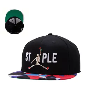 도매 스타터 모자 유기농 snapback 모자 녹색 테두리 아래