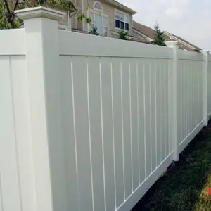 Permanent No Dig Architectural Style Beautiful pvc fence panels Vinyl Fence