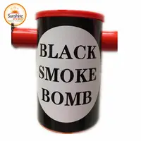 Fuegos artificiales de bomba de humo, color negro, chino, 3 minutos