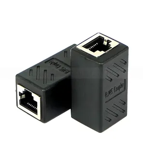 RJ45 Konverter Ekstensi Kabel Ethernet, Konektor Jaringan LAN Kabel Extender Kabel Ethernet