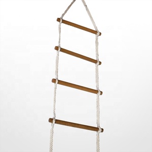 Ninja adulto de madeira escada de corda de Enforcamento Fio piloto de Resistência Ao Fogo de emergência resgate Corda Escapar Corda de escalada da Escada - Product Image 2