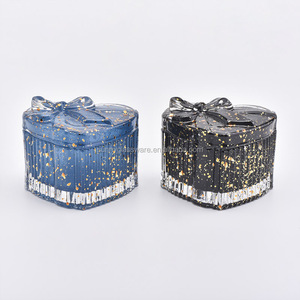 แก้วรูปหัวใจเทียนพร้อมฝาปิดสำหรับงานแต่งงานตกแต่ง - Product Image 5