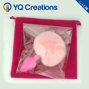 Custom design Piccolo Silicone Coniglio Code, Fetish Pelliccia di Coniglio Coda Butt <span class=keywords><strong>Plug</strong></span> Anale - Product Image 6