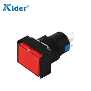 XD16-22CFD cài đặt vuông nhỏ push nút switch với ánh sáng