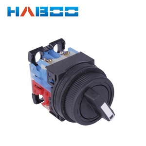 Diámetro 30mm eléctrica 2 o <span class=keywords><strong>3</strong></span> selector de posición interruptor de botón cabeza plana redonda momentánea interruptor giratorio - Product Image 3