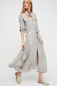 Robes décontractées élégantes de bohème vintage personnalisées Robe longue en lin pour femmes de haute qualité - Product Image 3