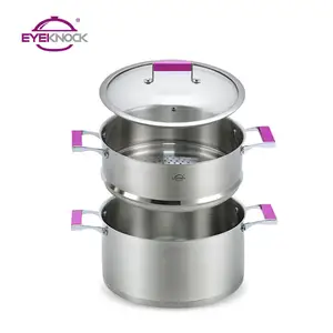 18 10 in acciaio inox pentole couscous pentola a vapore