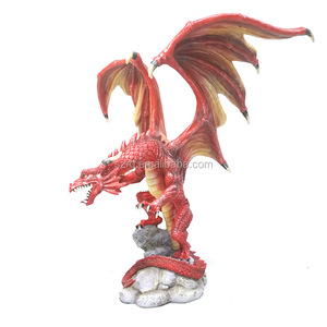 Statuetta Artigianale in Poliresina Personalizzata OEM, Modello di Draghi di Fuoco Antichi, Scultura 3D 20cm, Stile Europeo, Oggetto da Collezione - Product Image 3