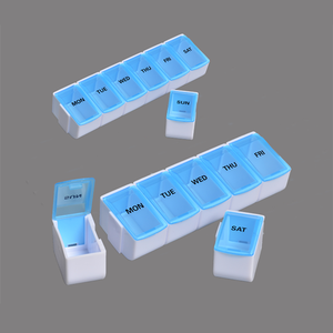 Detachable Single Medicine Storage Clear Plastic Pill Box 7 Days